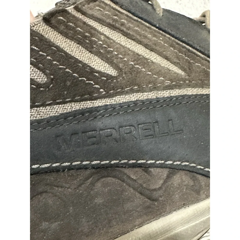Merrell‎ Vibram Barefoot Chukka Boots Size 13  Orbit Glove Leather Shoes Brown